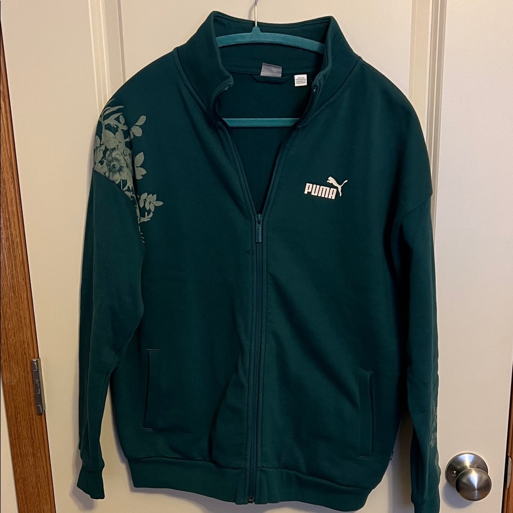 Puma Dark Teal Zip Sweatshirt